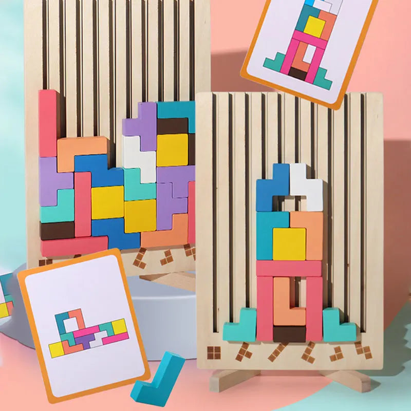 Puzzle 3D en bois pour enfant