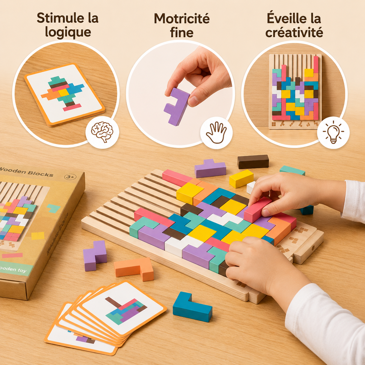 Mikoco Logic - Puzzle 3D en bois