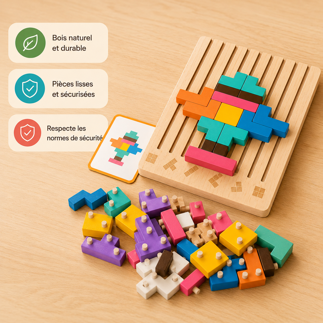 Mikoco Logic - Puzzle 3D en bois